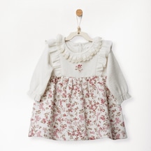 Andywawa Floral Dreams Kız Bebek Elbise Ac27006 Ekru