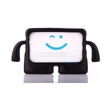 T5 10 Inç Kılıf Çocuklara Özel Emoji Tasarımlı, Standlı, Tam Korumalı Tablet Kılıfı Siyah