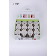Cam Baharatlık Demir Kapaklı 1 Adet Royaleks-mtr-2203-06 Diğer