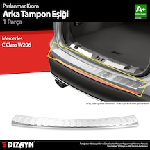 S-dizayn Mercedes C Class W206 Krom Arka Tampon Eşiği 2021 Üzeri A+ Kalite