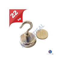 25Mm Kancalı Pot Mıknatıs Neodyum