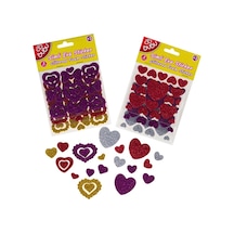 Bu-bu Simli Eva Sticker 3 Parça 24 Lü Pvc Bubu00086 Çok Renkli