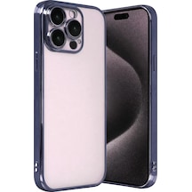 Newface Apple İphone 15 Pro Max Razer Lensli Silikon - Lacivert