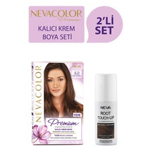 Nevacolor Premium Kalıcı Krem Boya 6.0 Koyu Kumral + Neva Root Beyaz Kapatıcı Sprey 75 ML
