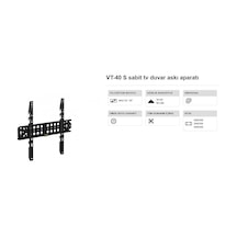 Vontech Vt 40s Tv Askı Aparatı 32-55 İnç Sabit 10x45 Cm