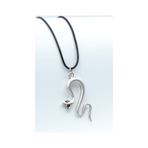 Yılan Deri İp Kolye Gümüş