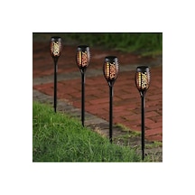 Solar Güneş Enerjili Bahçe Aydınlatma & Alev Efektli Solar Bahçe Lambası & 50 Cm Meşale 1