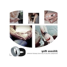 Fastbuy Sir013 8.7mm Kaplı Dış Çevre Spor Silikon Bilezik, No.9 Siyah Çok Renkli, Outdoor Spor İçin Çok Renkli