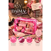 Su Geçirmez Pvc Makyaj Çantası, Fermuarlı Kozmetik Ve Seyahat Organizeri Pembe - 940904343