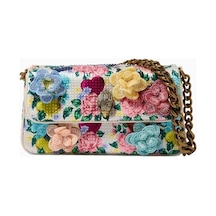 Kurt Geiger Mini Fabric Kensington Taşlı Zincir Askılı Tasarım, Kadın Omuz Çantası Çok Renkli