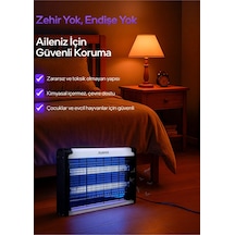 Çift Ampullü Elektrikli Sineklik Sivrisinek Kovucu & Yakalama Cihazı Ev Dış Mekan 4+4 W Etkili