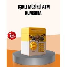 Atm Tasarımlı Sarı Işıklı Sesli Elektronik Kumbara Mh-hs0227-4642
