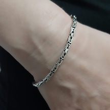 925 Ayar Gümüş Kral Bileklik 3.3  Mm