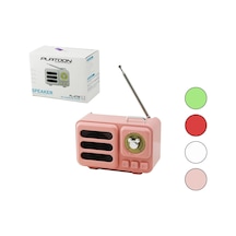 Wireless Hoparlör - Speaker - Radyo Işıklı Usb Şarjlı Renkli Kasa - Bronz Çerçeve Usb - Dc 5v - Tf