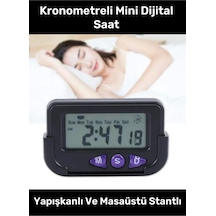 Yapışkanlı Ve Masaüstü Stantlı Ders Çalışmak İçin Alarlı Kronometreli Mini Dijital Saat