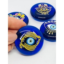 Göz Desenli Nazar Boncuklu Magnet, Dekoratif Obje, Buzdolabı Süsü Göz Desenli Nazar Boncuklu Magnet, Dekoratif Obje, Buzdolabı Süsü