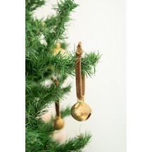 X Den.interiors Yılbaşı Ağaç Süsü Boz Yeşil Büyük Gold Top Çan Boz Yeşil - 663813166