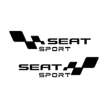 Seat Sport Araba Yan Kapı Sticker 30 Cm Siyah Renk