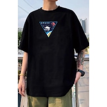 Unisex Space Baskılı T-shirt Siyah