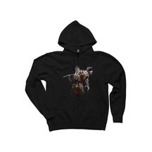 Diablo King Leoric Siyah Fermuarlı Kapşonlu Sweatshirt Siyah