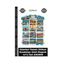 Özel Üretim Hediyelik Hatıra Mutfak İstanbul Temalı Silikon Buzdolapı Süsü Magnet 12'li Set Alk5806