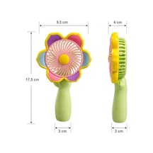 Mini El Fanı Usb Şarjlı Type-c Bağlantılı 3 Kademeli Taşınabilir Elektrikli Fan Masaüstü Ve El Tipi Kullanım Renk Serinletici Fan Yeşil Pembe Sarı Çiçek .
