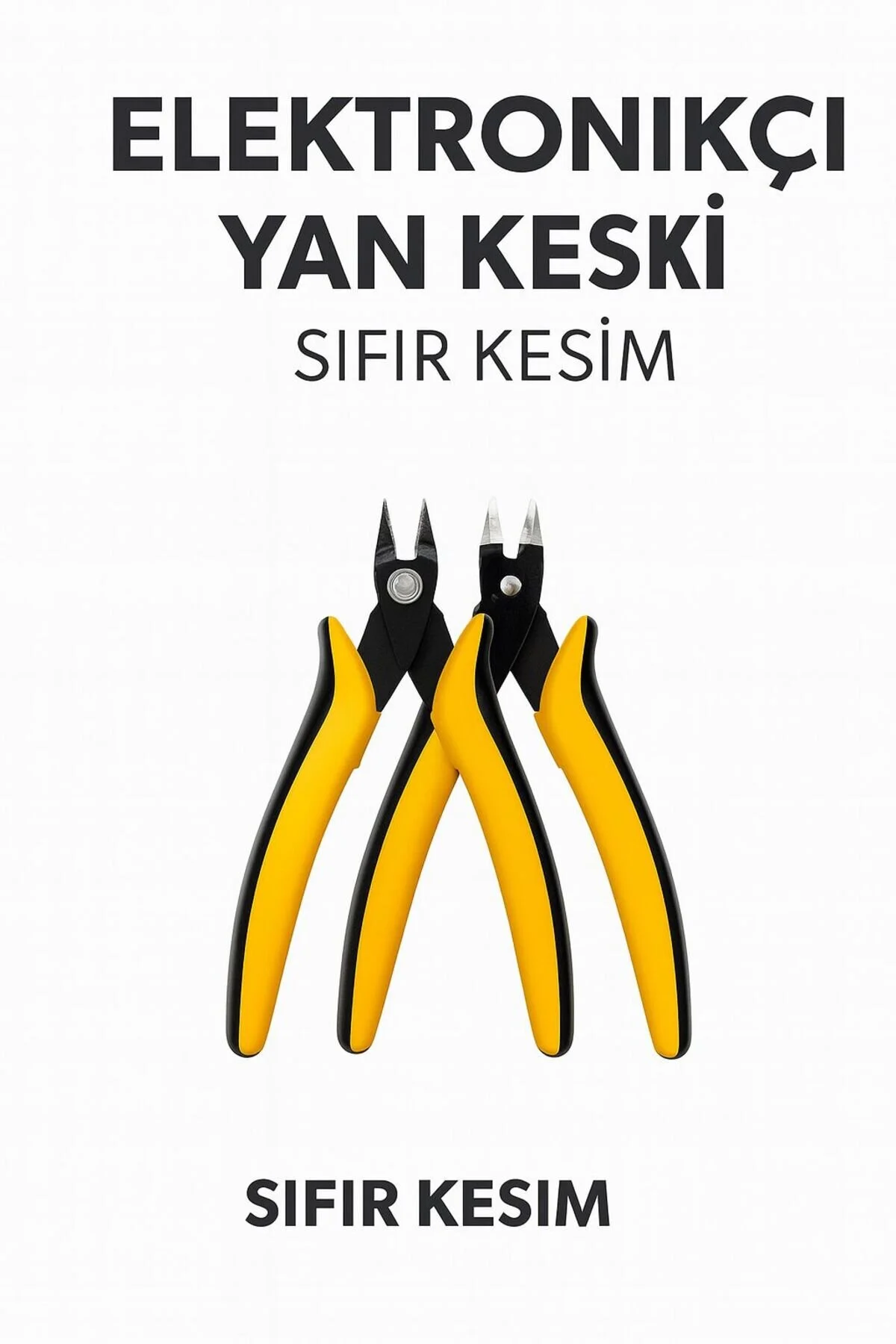 Merttools Profesyonel Elektronikçi Yan Keski Sıfır Kesim Hassas Kargaburun Pense Kablo, Tel Kesme Aleti Pense