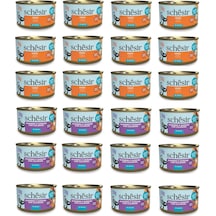 Schesir 2 Çeşit Karma Sardalyalı Sos İçinde Tamamlayıcı Kedi Konservesi 70 G X 24 Adet