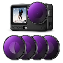 K&f Concept Djı Osmo Action 6 Uyumlu 4 Lü Nd Filtre Seti / Nd8 Nd16 Nd32 Nd64