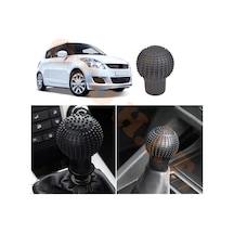 Suzuki Swift 06-10 Manuel Uyumlu Vites Kılıfı Masajlı Mat Siyah