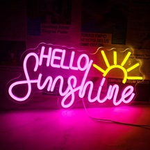 Hello Sunshine Neon Led Tabela Dekoratif Aydınlatma