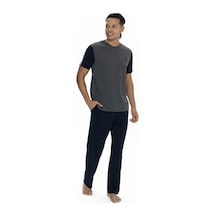 U.S. Polo Assn. U.s Polo Assn. 18898 Erkek Kısa Kollu Bisiklet Yaka Pijama Takımı-antrasitmelanj Antrasit Melanj