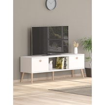 140 Cm Ela Beyaz Tv Ünitesi