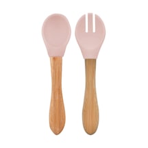 Mama Kaşığı + Çatal Pinky Pink 4 Adet