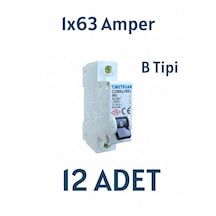 Metesan 1x63amper B Tipi 3ka Sigorta 12 Adet