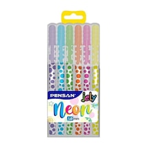 Pensan Jel Kalem Jely 1.mm Neon Krş 6 Lı 2801 Çok Renkli