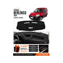 Cıtroen Berlıngo M59 2002-2008 Uyumlu Torpido Örtüsü, Torpido Kılıfı - Siyah