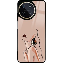 Oppo Realme 11 Silüet Tasarımlı Glossy Telefon Kılıfı Siyah