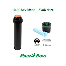 Rain Bird 8van Sprey Nozulu 2,3 Mt. Ve Us400 Boş Gövde Seti