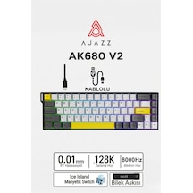 Ak680v2 Manyetik Switch Rapid Trigger 8000hz Klavye-128k Scan Rate-bilek Askısı