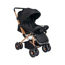 Çift Yönlü Ergonomik Bebek Arabası Bebek Puset Dayanıklı Katlanabilir Siyah Gri Bej Gold