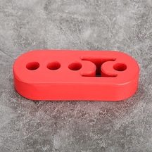 Ximistore9 4 Adet Kırmızı Universal 12mm 4 Delikli Poliüretan Egzos Sönümleyici - Titreşim Ve Gürültü Azaltıcı, Ayarlanabilir