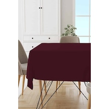 Bordo Desensiz Sade Leke Tutmaz Premium Masa Örtüsü Mso007n11