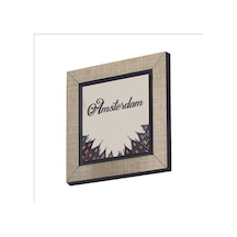 Amsterdam Görseli Baskılı Mdf Magnet 7x7 Bej