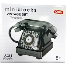 Miniblocks Vintage Çevirmeli Telefon Yapım Seti 240 Parça