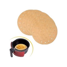 100 Adet  Air Fryer Pişirme Kağıdı Tek Kullanımlık Hava Fritözü Yuvarlak Delikli Model