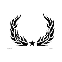 Airbrush Tattoo Yıldızlı Kanat Yapışkanlı Stencil Süsleme Ve Boyama Kalıbı