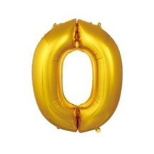16 Inç 35 Cm Altın Rakam Folyo Balon 0 A