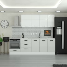 245 Cm Mutfak Dolabı Mdf Kapak Tezgah Dahil Yrkn245 100 Gümüş 245 Cm Mutfak Dolabı Mdf Kapak Tezgah Dahil Yrkn245 100 Gümüş