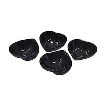 Sosluk-Kahvaltılık Kalp Şeklinde 4 Lü 9 CM Siyah